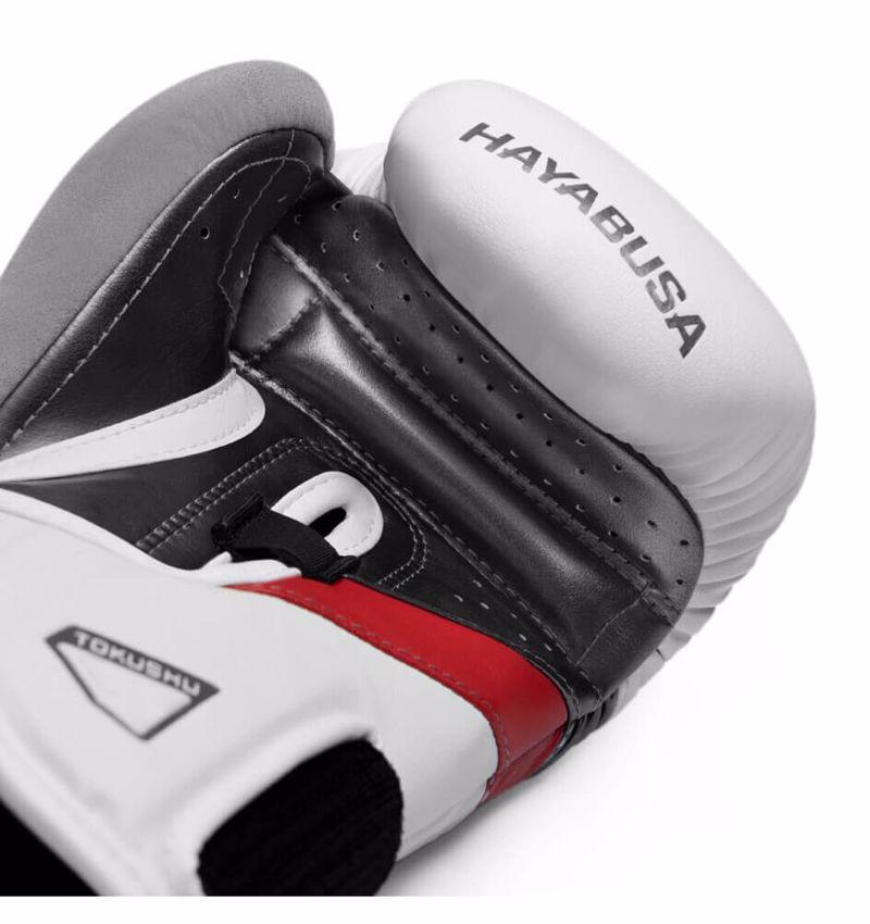 Hayabusa T3 Boxing Gloves -white/red